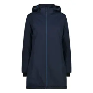 Cmp Coat Zip Hood 32z1406 Jas Zwart