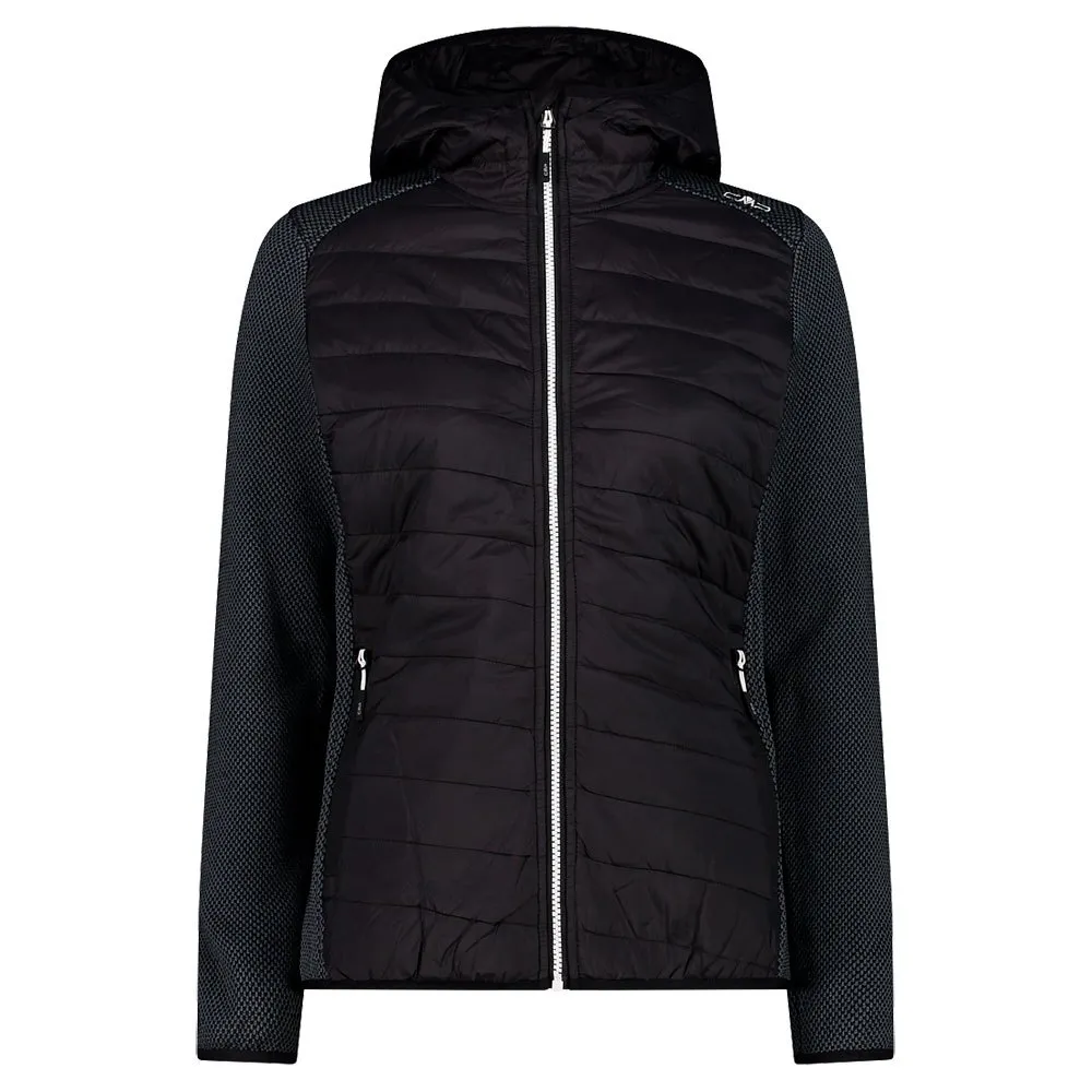 Cmp Fix Hood 32h3526 Softshelljack Zwart