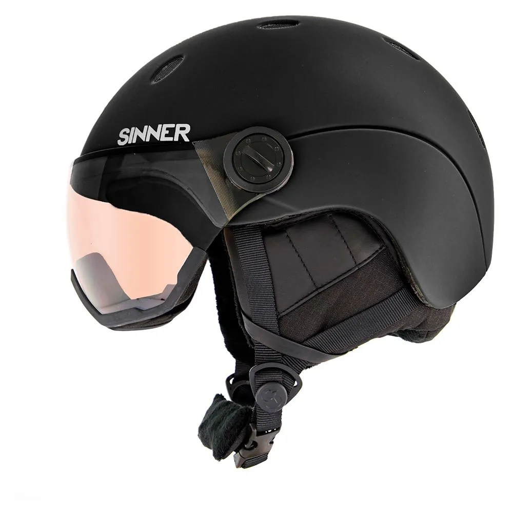 Sinner Titan Visor Trans Helm Met Vizier Zwart
