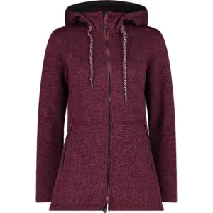 Cmp Long Fix Hood 32h2076 Fleece Met Kap Zwart