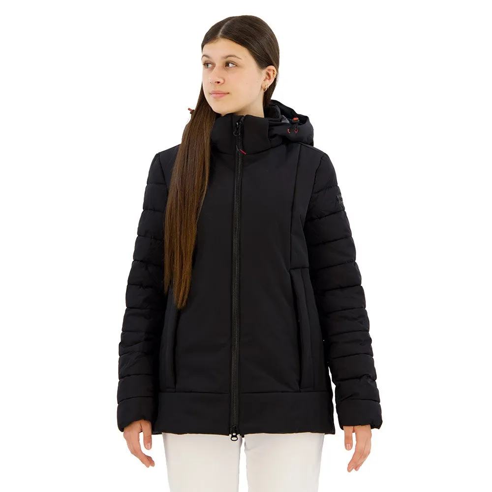 Cmp Long Zip Hood 32k1516 Softshelljack Zwart