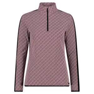 Cmp Printed Sweat 32l0336 Fleece Met Halve Rits Prune