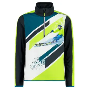 Cmp Sweat 31l0754 Fleece Met Halve Rits Antraciet