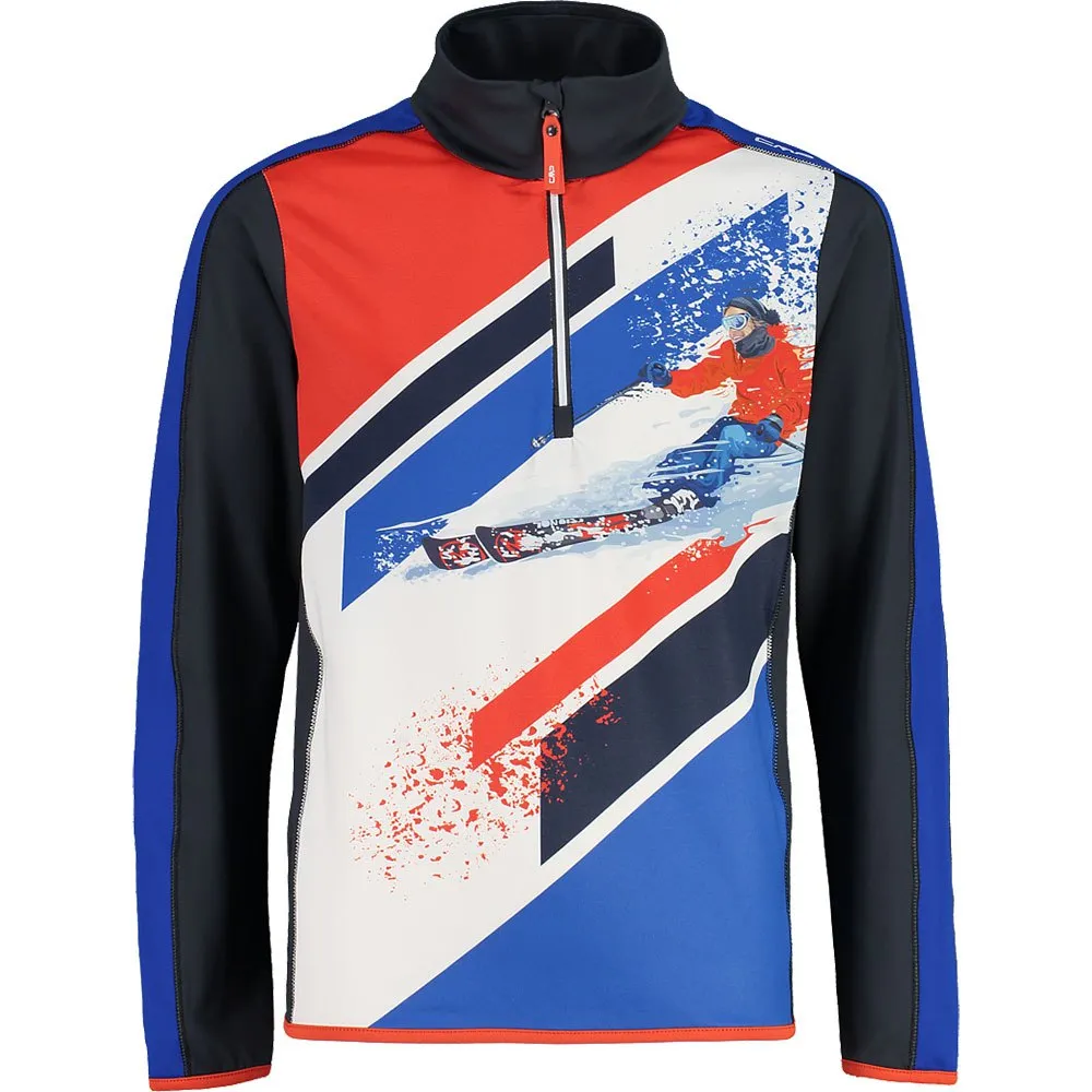 Cmp Sweat 31l0754 Fleece Met Halve Rits Titanium