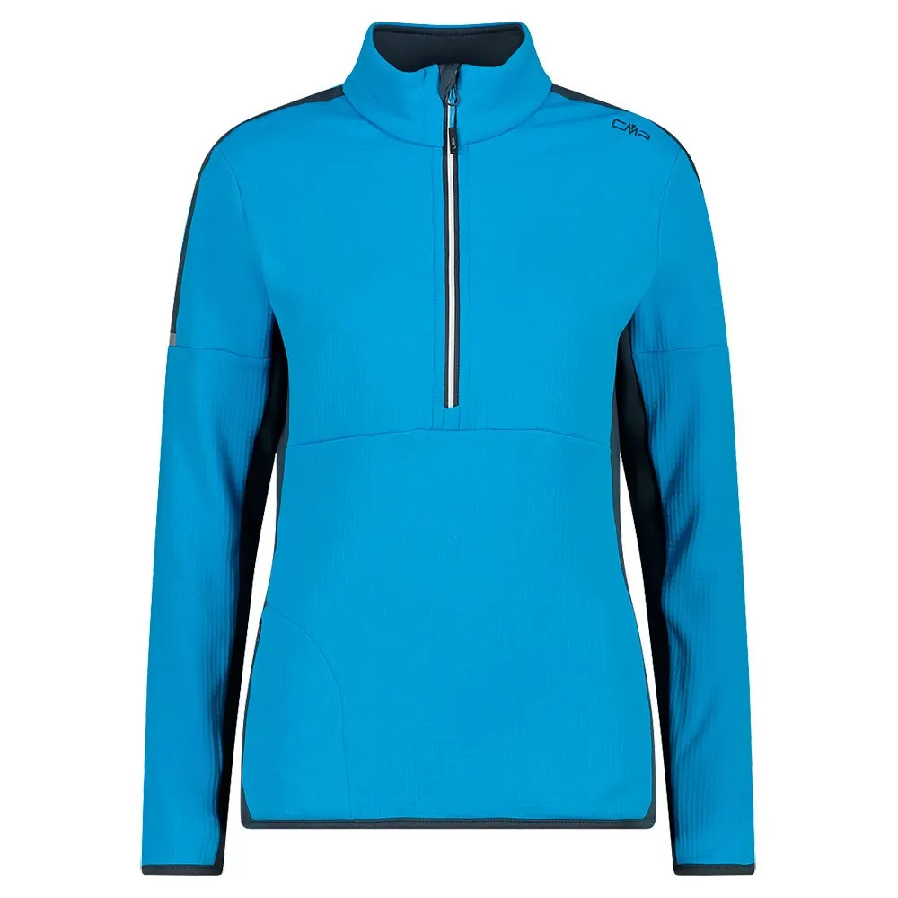 Cmp Sweat 32e0346 Fleece Met Halve Rits Turquoise