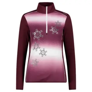 Cmp Sweat 38l1196 Fleece Met Halve Rits Prune