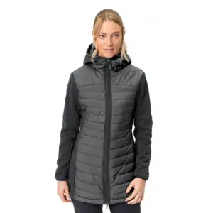Vaude Skomer Hybrid Parka Fleece Met Kap Zwart