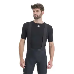 Sportful Merino Layer Korte Mouwen Basislaag Zwart