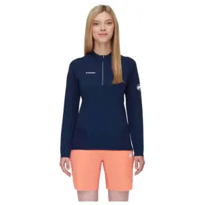 Mammut Aenergy Fl Zip T-shirt Met Lange Mouwen Blauw
