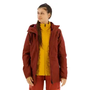 Vaude Mineo 3in1 Afneembare Jas Dark Cherry