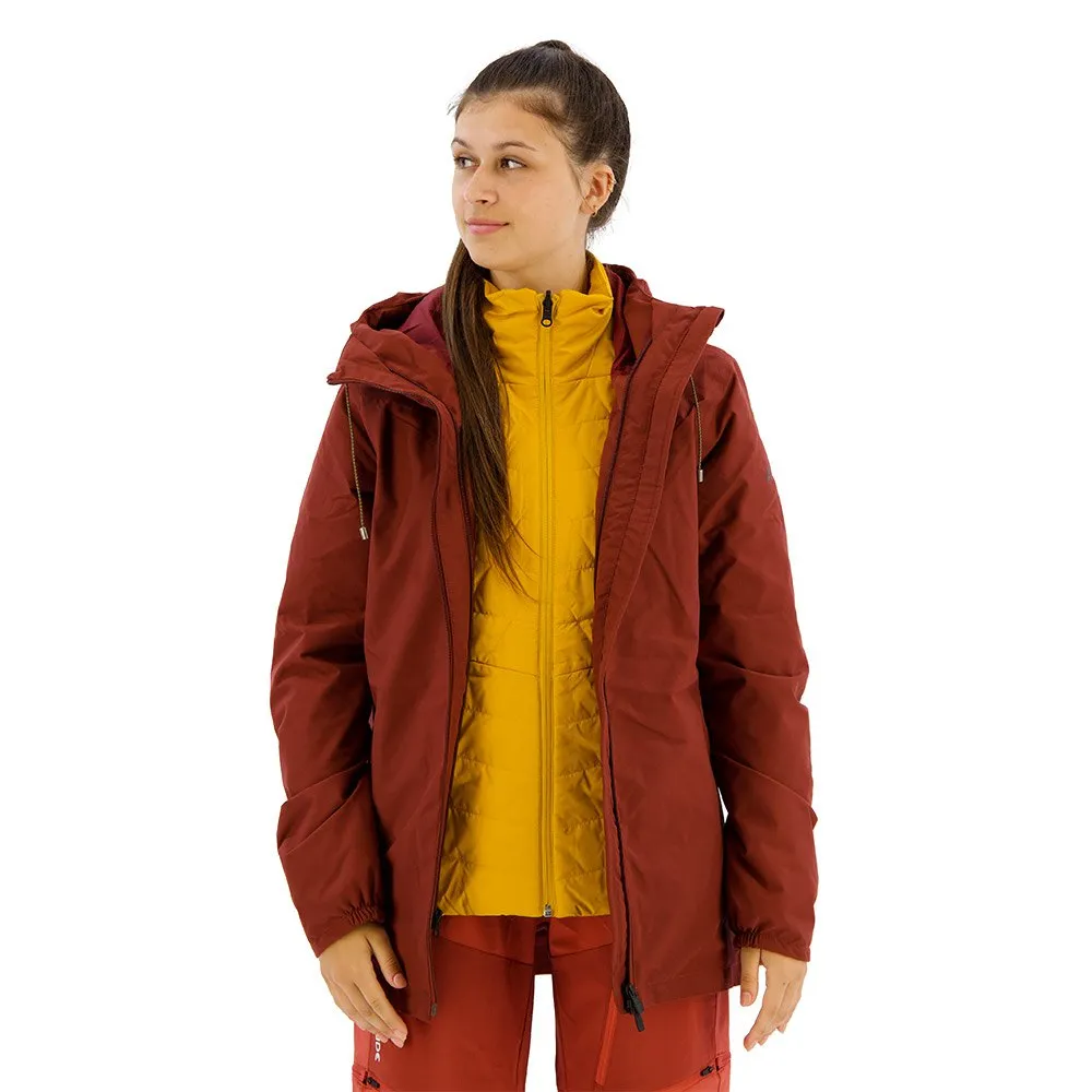Vaude Mineo 3in1 Afneembare Jas Dark Cherry