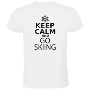 Kruskis Keep Calm And Go Skiing T-shirt Met Korte Mouwen Wit