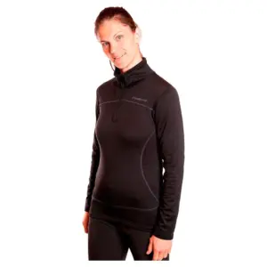 Trangoworld Bigge Fleece Met Halve Rits Zwart
