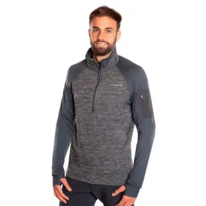 Trangoworld Chiasso Vd Fleece Met Halve Rits Zwart