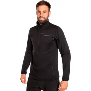 Trangoworld Drammen Fleece Met Halve Rits Zwart