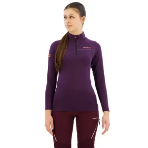 Trangoworld Trx2 Wool Pro Vd Fleece Met Halve Rits Paars