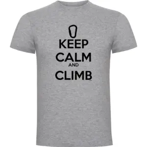Kruskis Keep Calm And Climb T-shirt Met Korte Mouwen Grijs