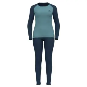 Odlo Active Warm Eco Lange Mouwen Basislaagset Blauw
