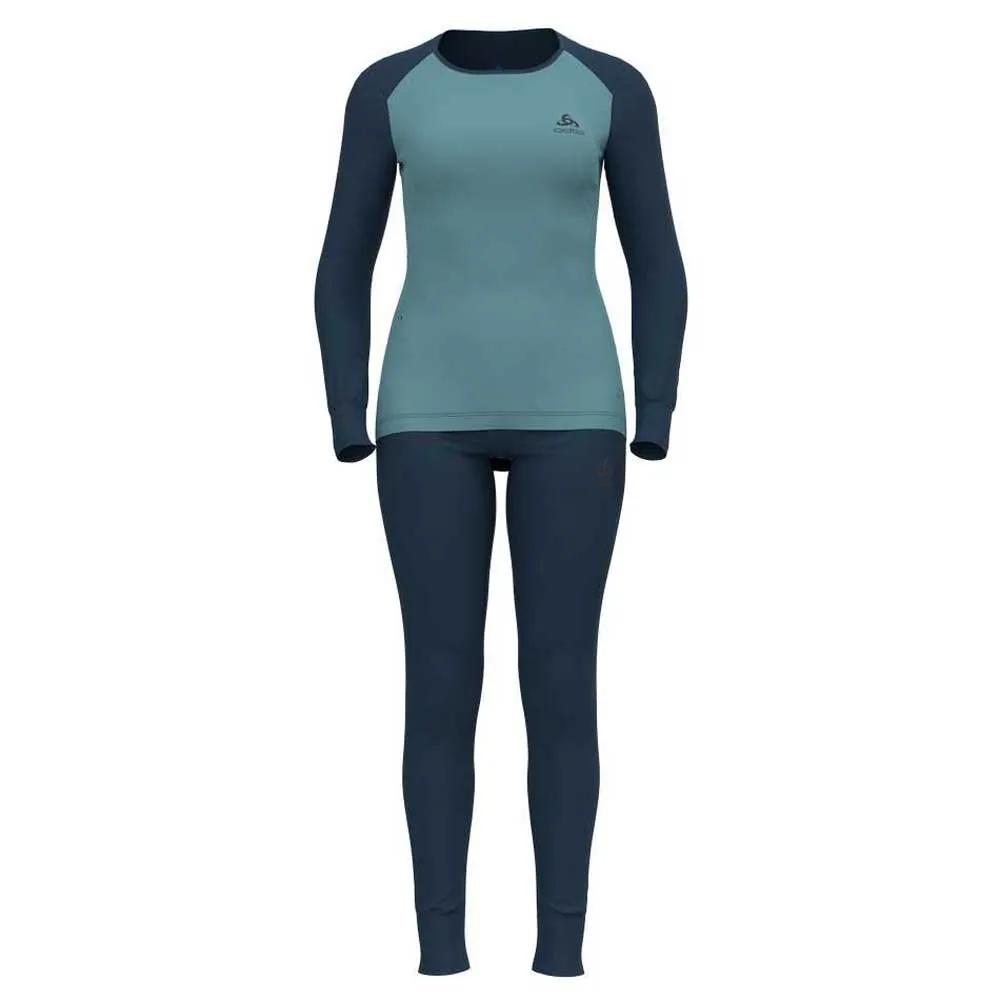 Odlo Active Warm Eco Lange Mouwen Basislaagset Blauw