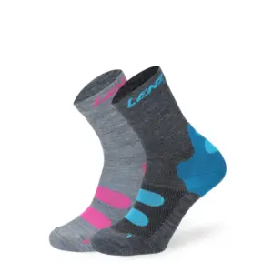 Lenz Outdoor 1.0 Half Lange Sokken 2 Paren Grijs