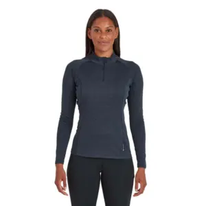 Montane Dart Half Rits Lange Mouw T-shirt Blauw