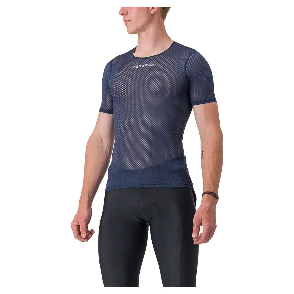 Castelli Pro Mesh 2.0 Korte Mouwen Basislaag Blauw