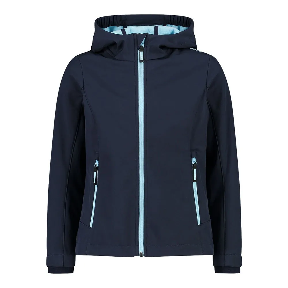 Cmp Fix Hood 3a29385n Softshelljack Blauw