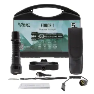 Bat Vision Force One Led-zaklampset Zwart