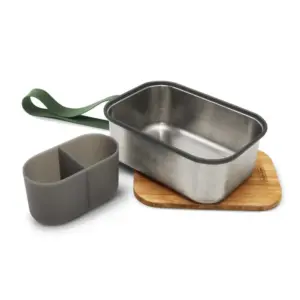 +blum Roestvrij Staal Lunchbox 1.25l Olijf