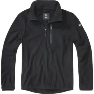 Brandit Troyer Fleece Met Halve Rits Zwart