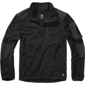 Brandit Troyer Ripstop Fleece Met Halve Rits Zwart