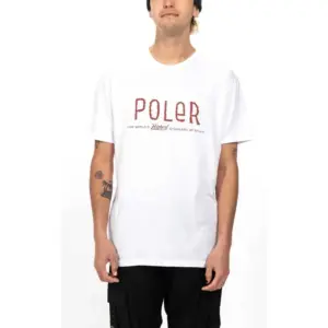 Poler Furry Font T-shirt Met Korte Mouwen Wit