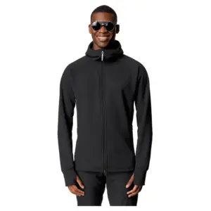 Houdini Mono Air Fleece Met Kap Zwart