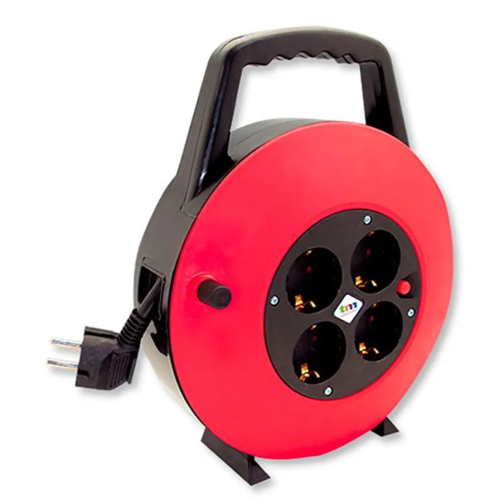 Tm Electron Tmuad215 4 Outlets 15 M Kabelhaspel Rood