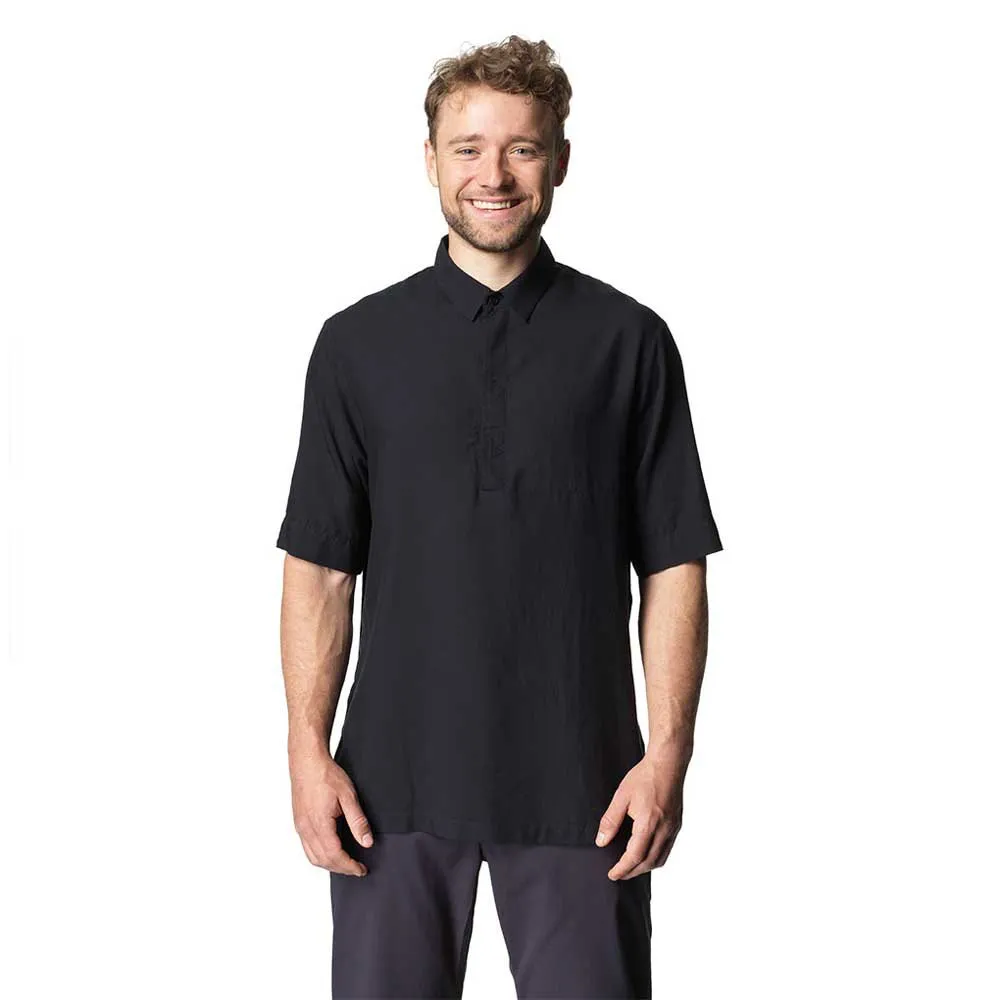 Houdini Tree Korte Mouw Poloshirt Zwart