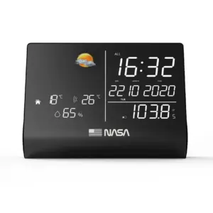 Nasa Wsp1300 Weerklok Zwart