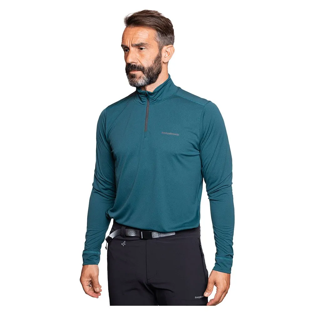 Trangoworld Pullover Lojsta Sweatshirt Met Halve Rits Atlantic Deep