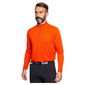 Trangoworld Pullover Lojsta Sweatshirt Met Halve Rits Oranje