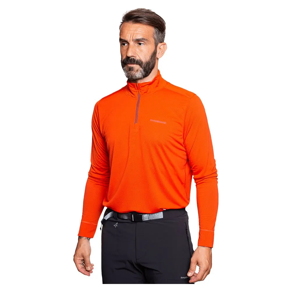 Trangoworld Pullover Lojsta Sweatshirt Met Halve Rits Oranje