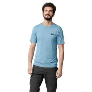Fjällräven Abisko Wool Logo T-shirt Met Korte Mouwen Blauw