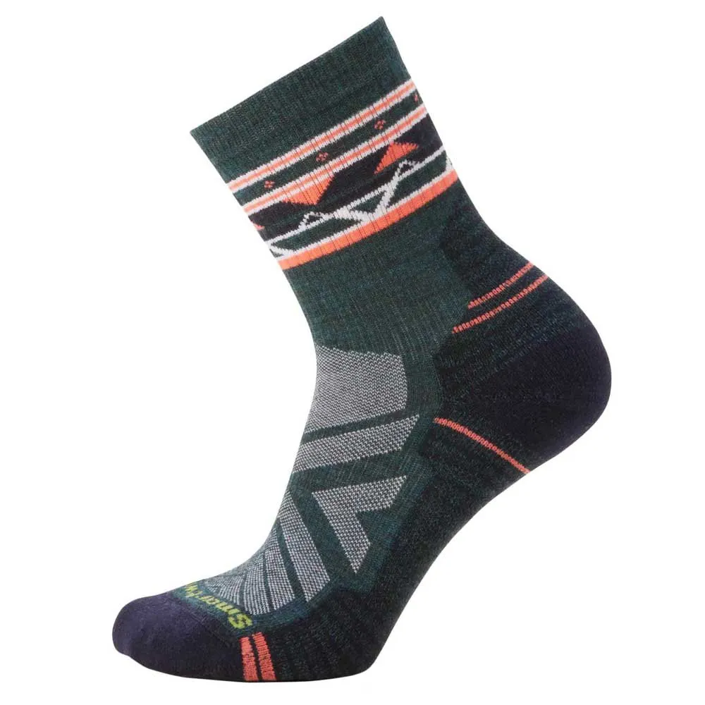 Smartwool Hike Light Cushion Zig Zag Valley Mid Crew Sokken Blauw
