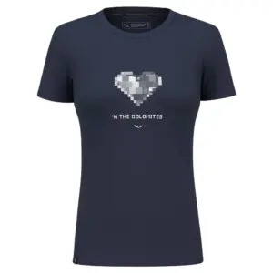 Salewa Pure Heart Dry T-shirt Met Korte Mouwen Marineblauw