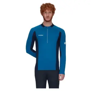 Mammut Aenergy Fl Zip T-shirt Met Lange Mouwen Deep Ice / Marine
