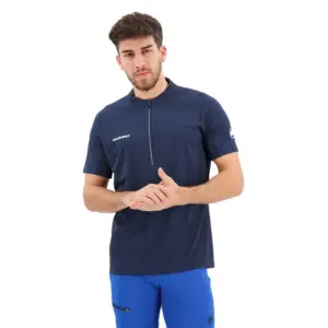 Mammut Aenergy Fl Zip T-shirt Met Korte Mouwen Blauw