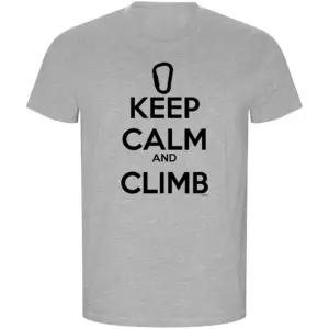Kruskis Keep Calm And Climb Eco T-shirt Met Korte Mouwen Grijs