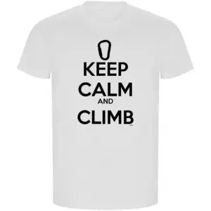 Kruskis Keep Calm And Climb Eco T-shirt Met Korte Mouwen Wit