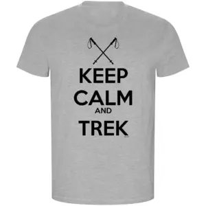 Kruskis Keep Calm And Trek Eco T-shirt Met Korte Mouwen Grijs