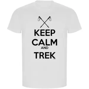 Kruskis Keep Calm And Trek Eco T-shirt Met Korte Mouwen Wit