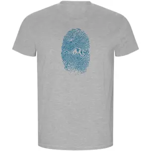 Kruskis Mountain Fingerprint Eco T-shirt Met Korte Mouwen Grijs
