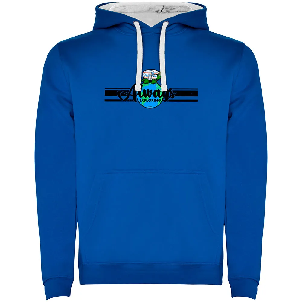 Kruskis Always Exploring Two-colour Hoodie Blauw